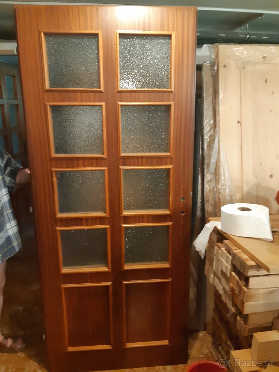 Interiérové dvere 80 cm pravé, sklo, krásny stav, BA
