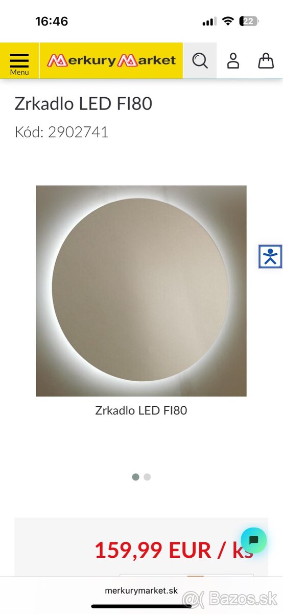 Zrkadlo LED