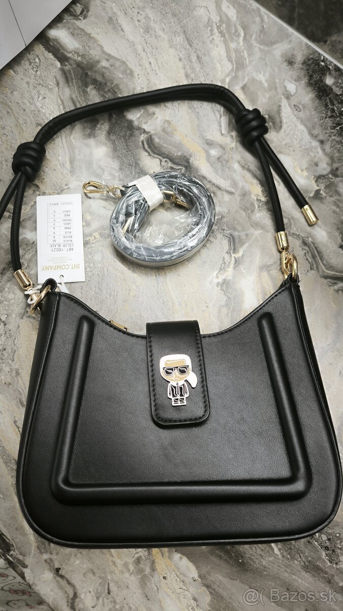 Úplne nová kabelka štýl Karl Lagerfeld, farba čierna cena ib