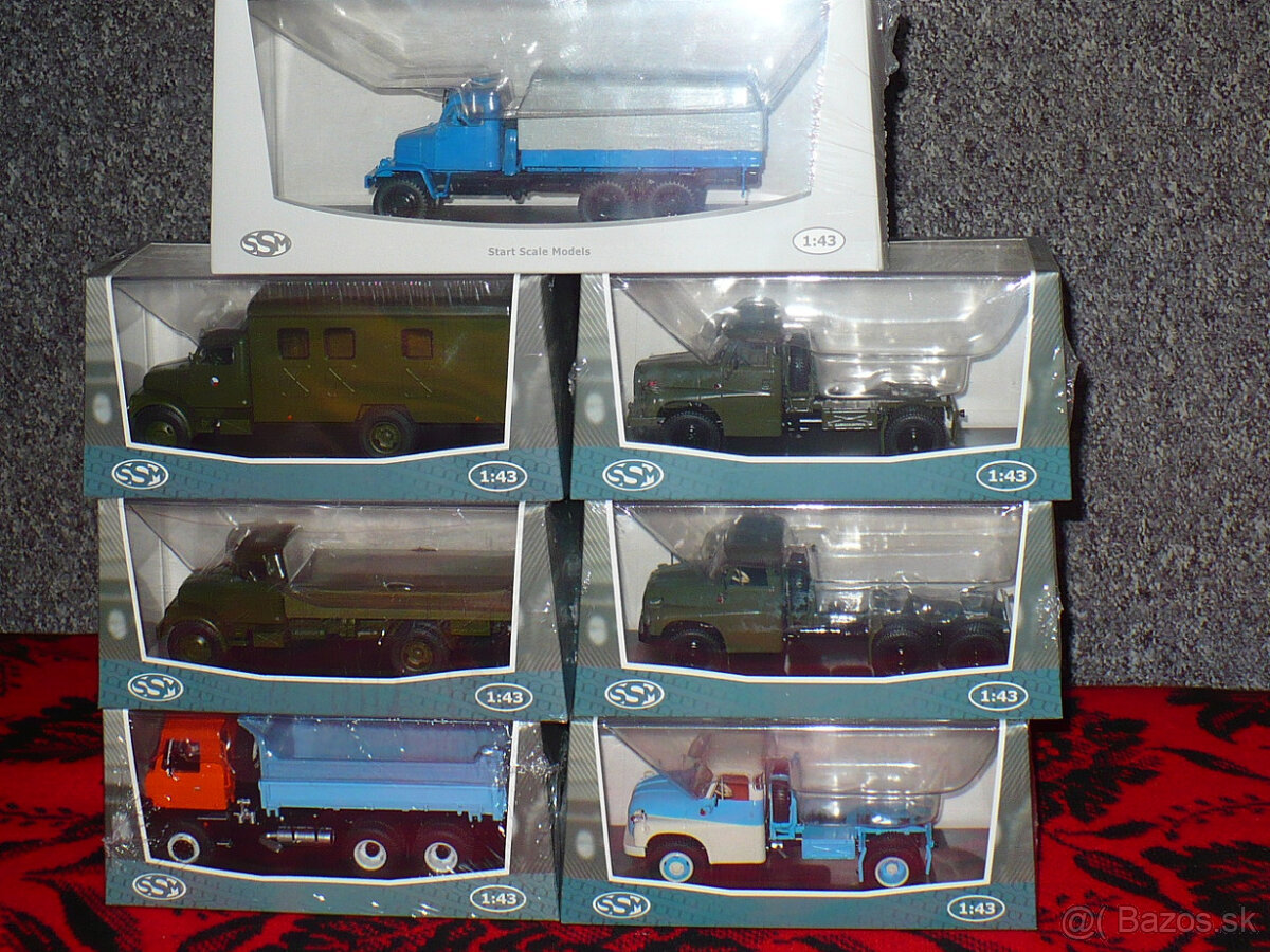 Sběratelské modely náklaďáků TATRA + PRAGA (SSM) 1/43