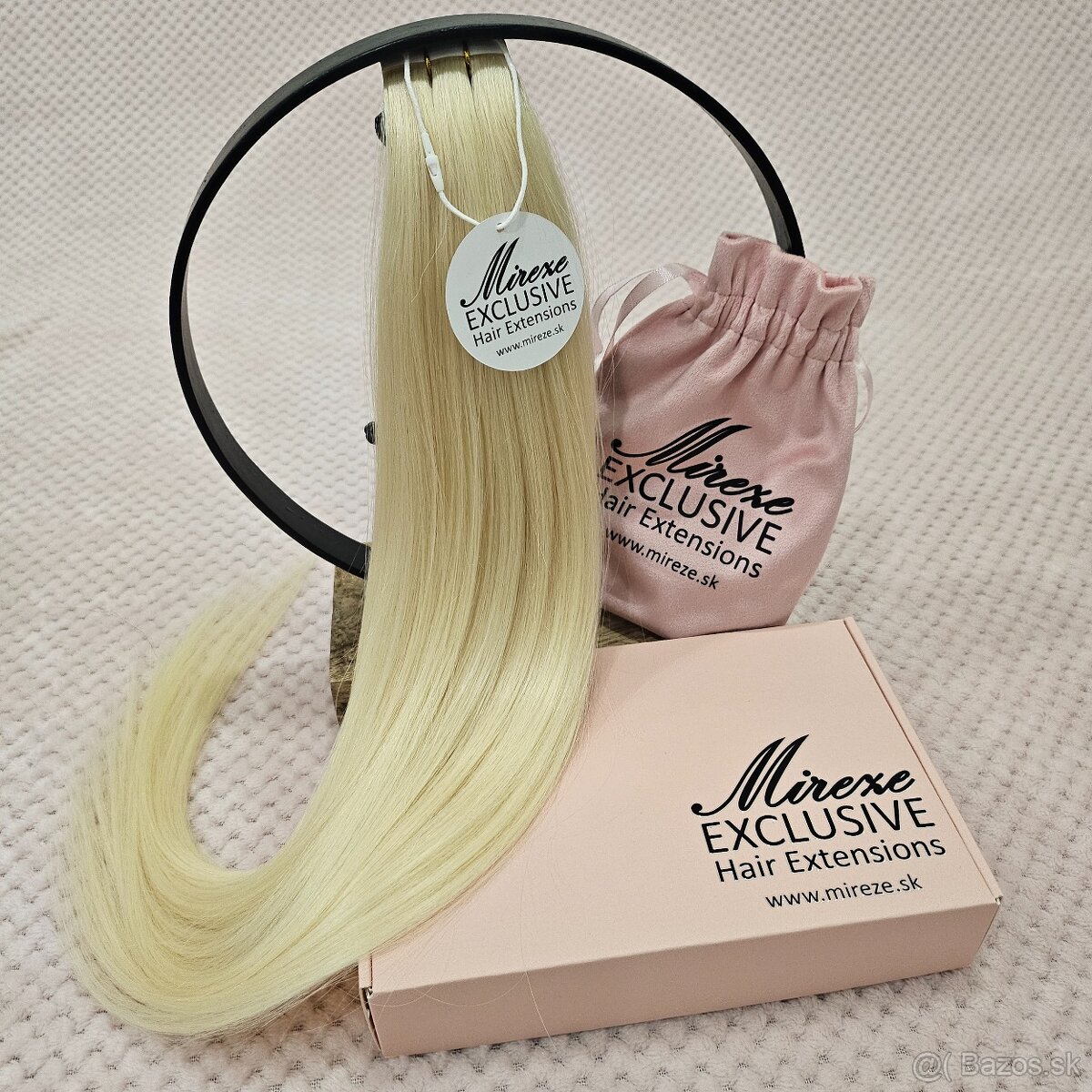 🖤 Tape-in predĺženie vlasov #60 – Platinová blond