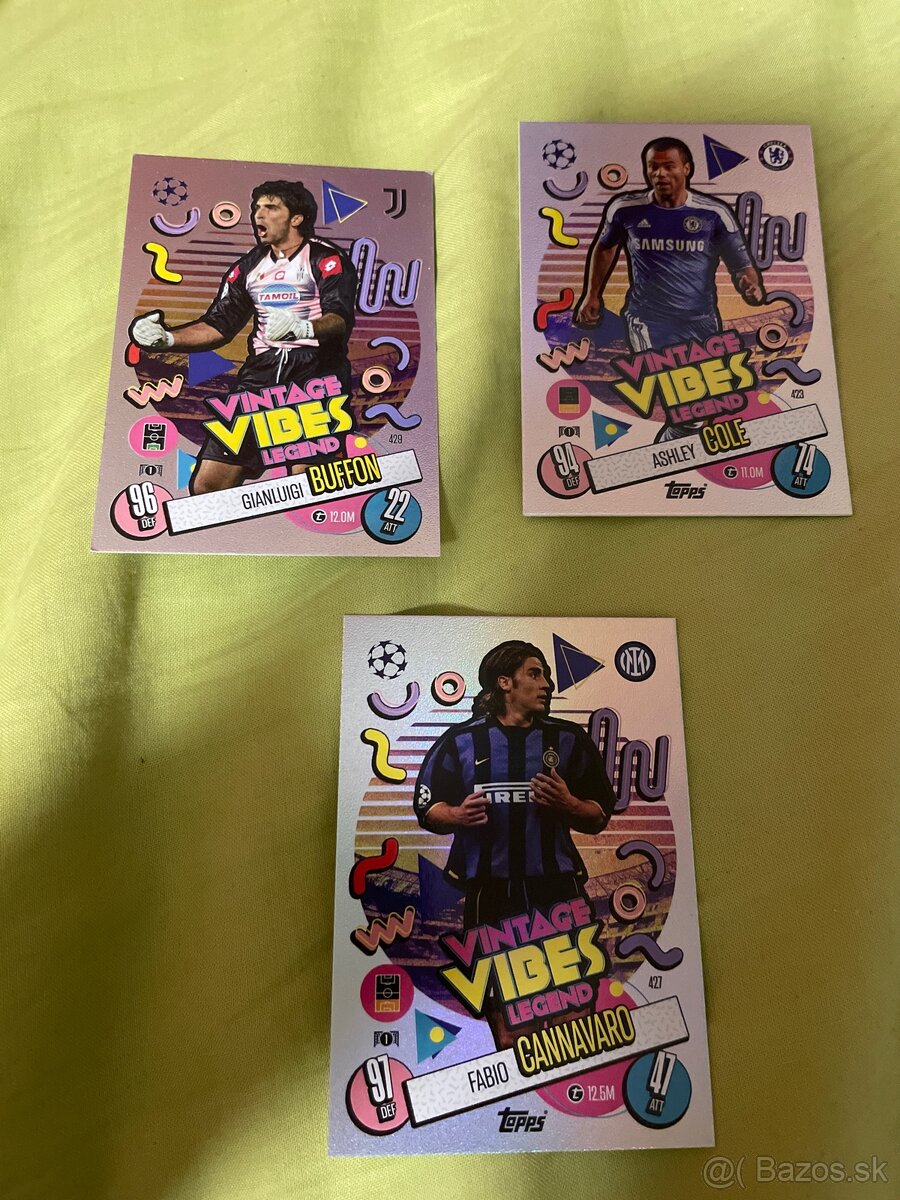 Predám 3 karty legiend futbalu