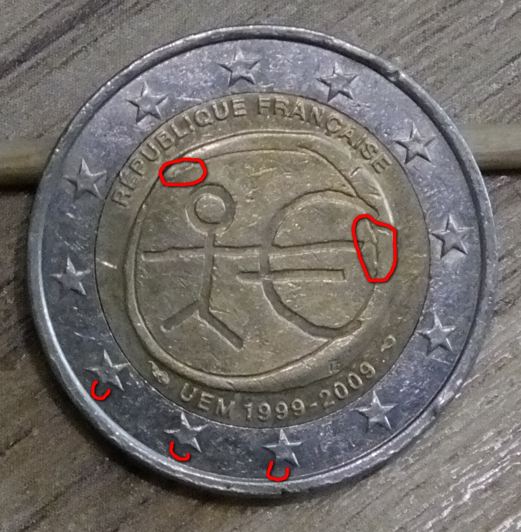 2 Euro -1999-2009 UEM Francaise Union Europeenne x20
