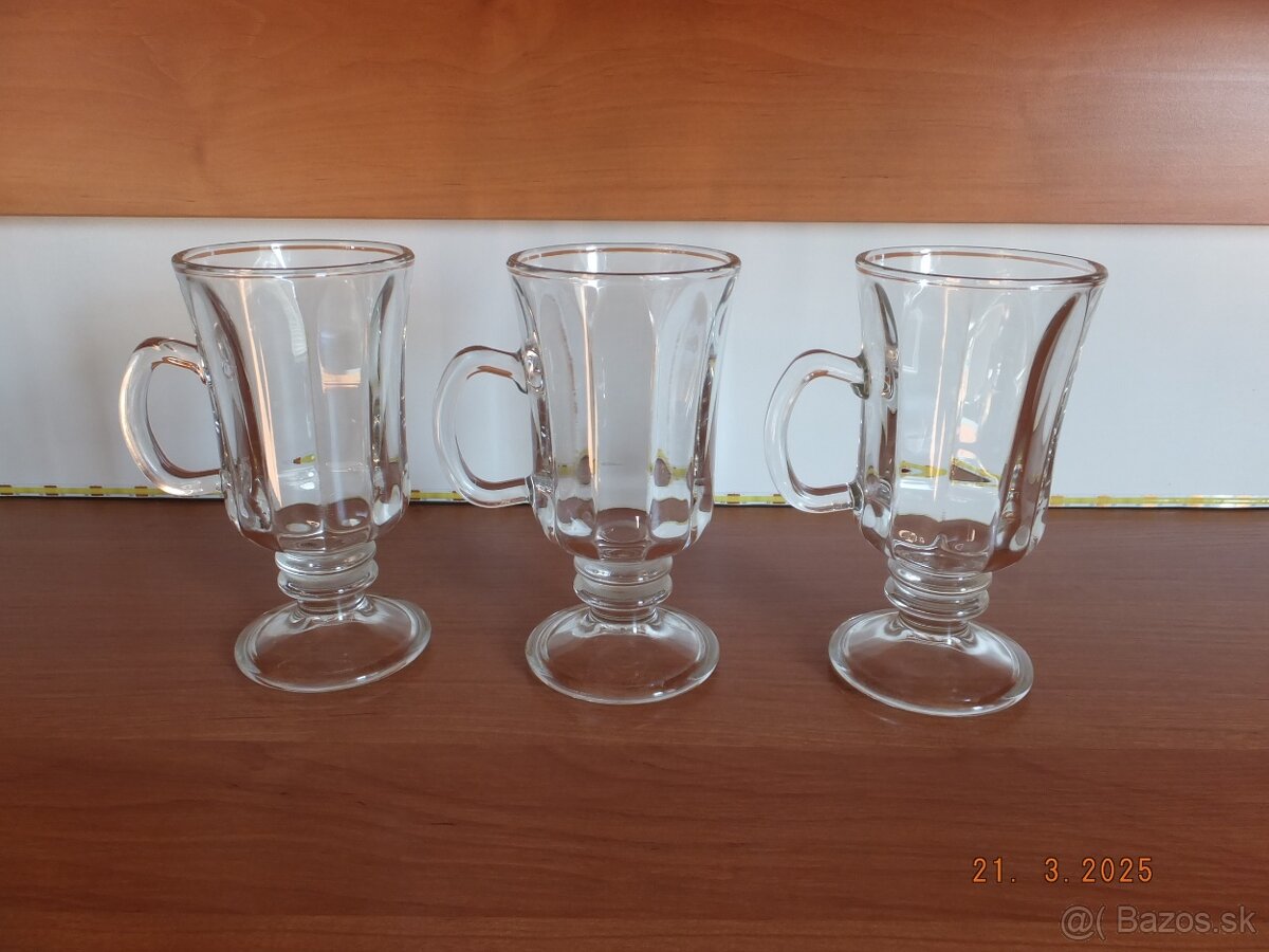 Staré krásné velké grogovky 3 kusy, obsah 200 ml.