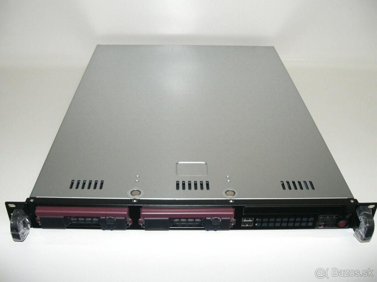 19" Supermicro 1HE Rack CSE-811TQ, 2x 3.5" SAS/SATA Hot-sw