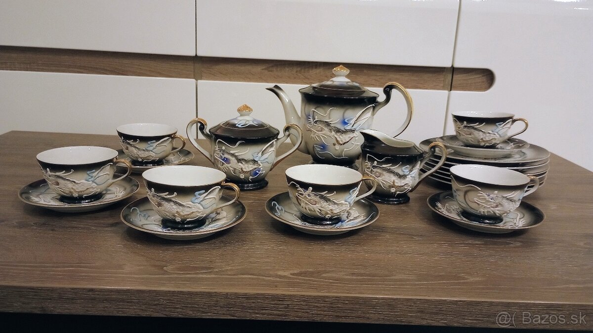 Starožitná porcelánová súprava Japan Dragon ware