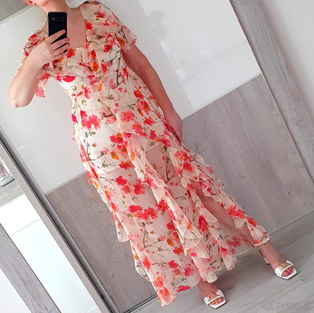 Dlhé MISSGUIDED volánové šaty v.38 - NOVÉ