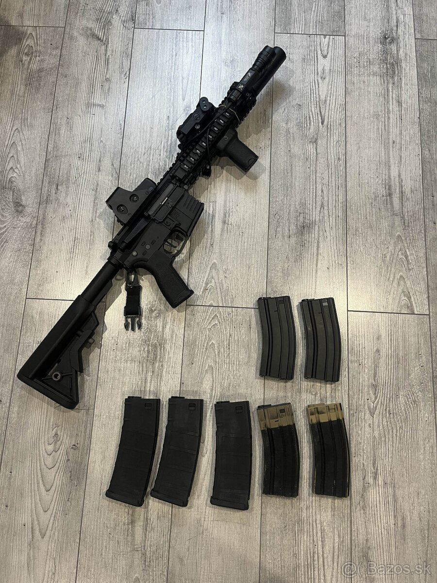 predám Delta Armory M4 AR15 MK18 ALPHA ETU Full metal Čiern