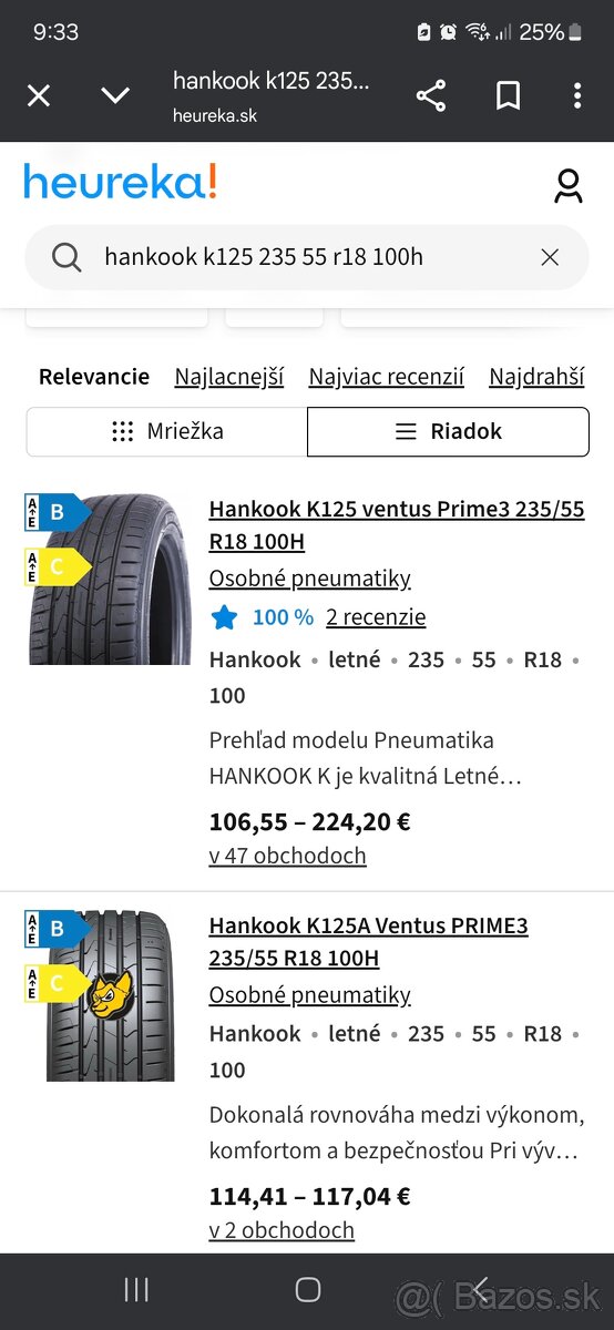 Honkook k125 235/55 r18, 100h