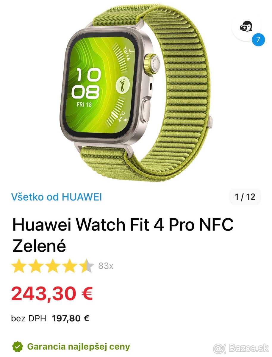 Huawei Watch Fit 4 Pro NFC Zelené ZARUKA