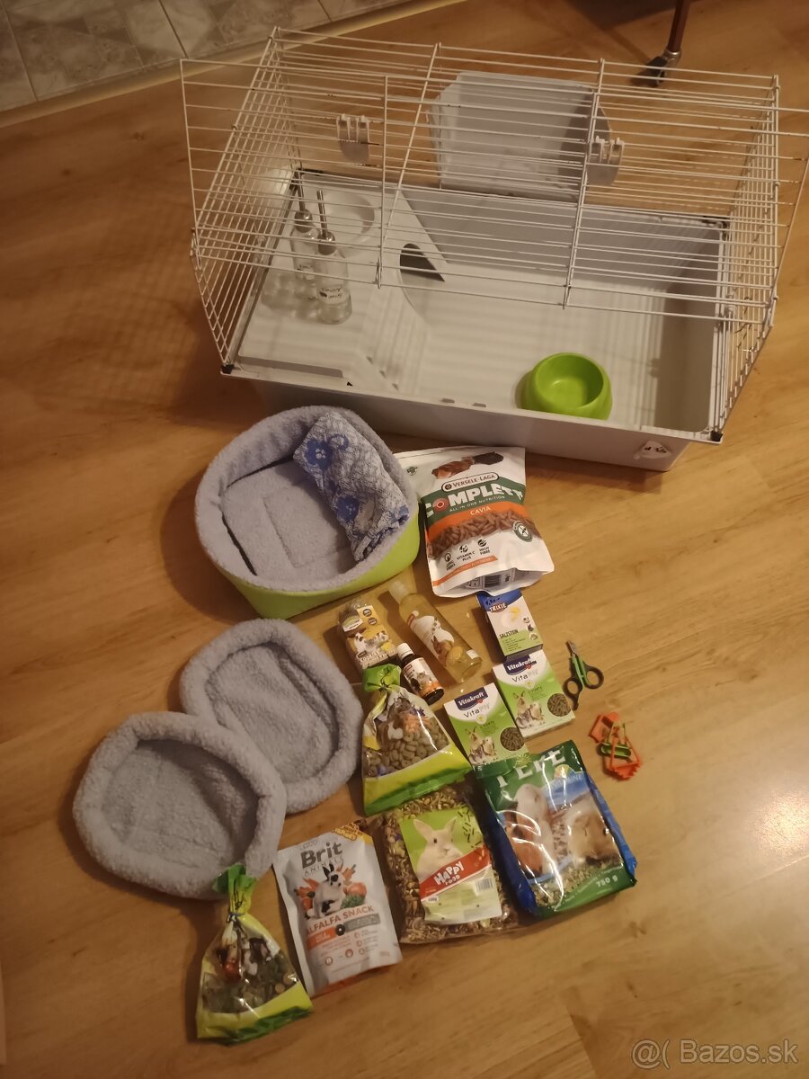 Klietka pre morča s príslušenstvom