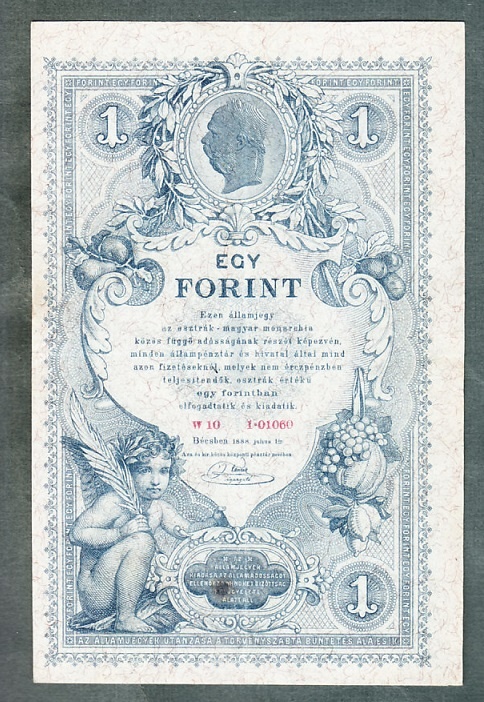 Staré bankovky Rakousko Uhersko 1 Gulden Forint 1888