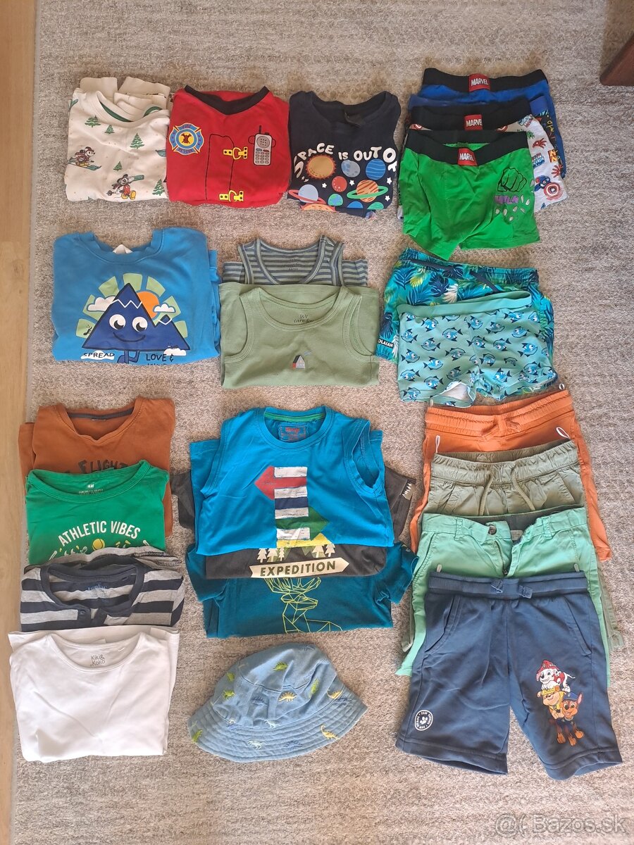 Oblečenie 110-116 + obuv 28-29 chlapec