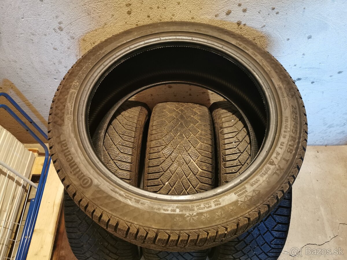 225/45 R18 - zimné pneu Continental (4 ks) DOT 22
