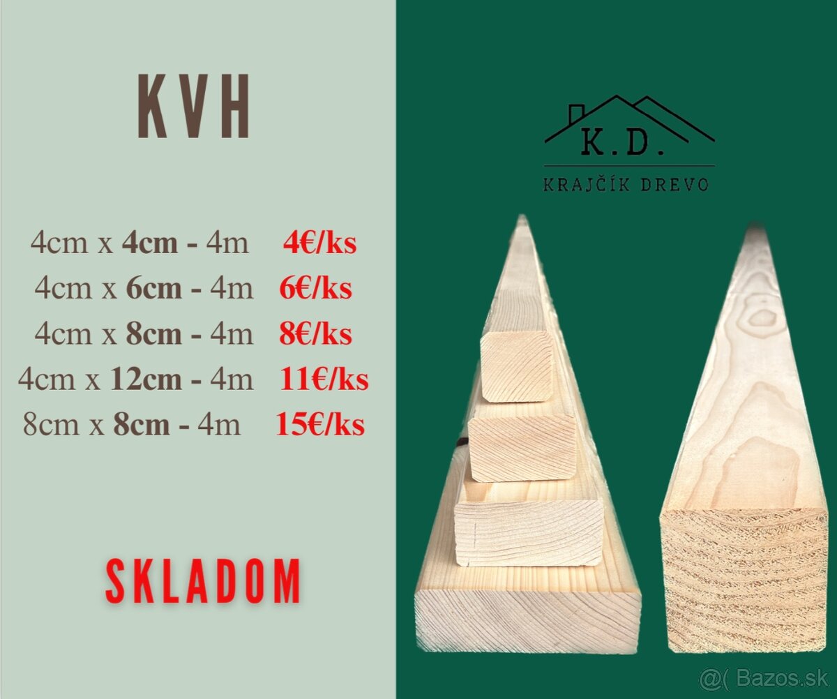 Hobľované dosky , KVH
