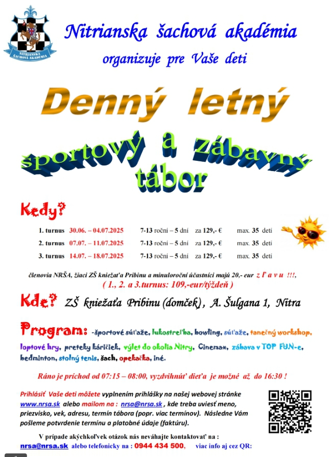 Letný denný tábor Nitra
