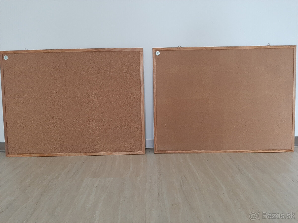 Tabule korkové - 2 ks, š. 80 x v. 60 cm