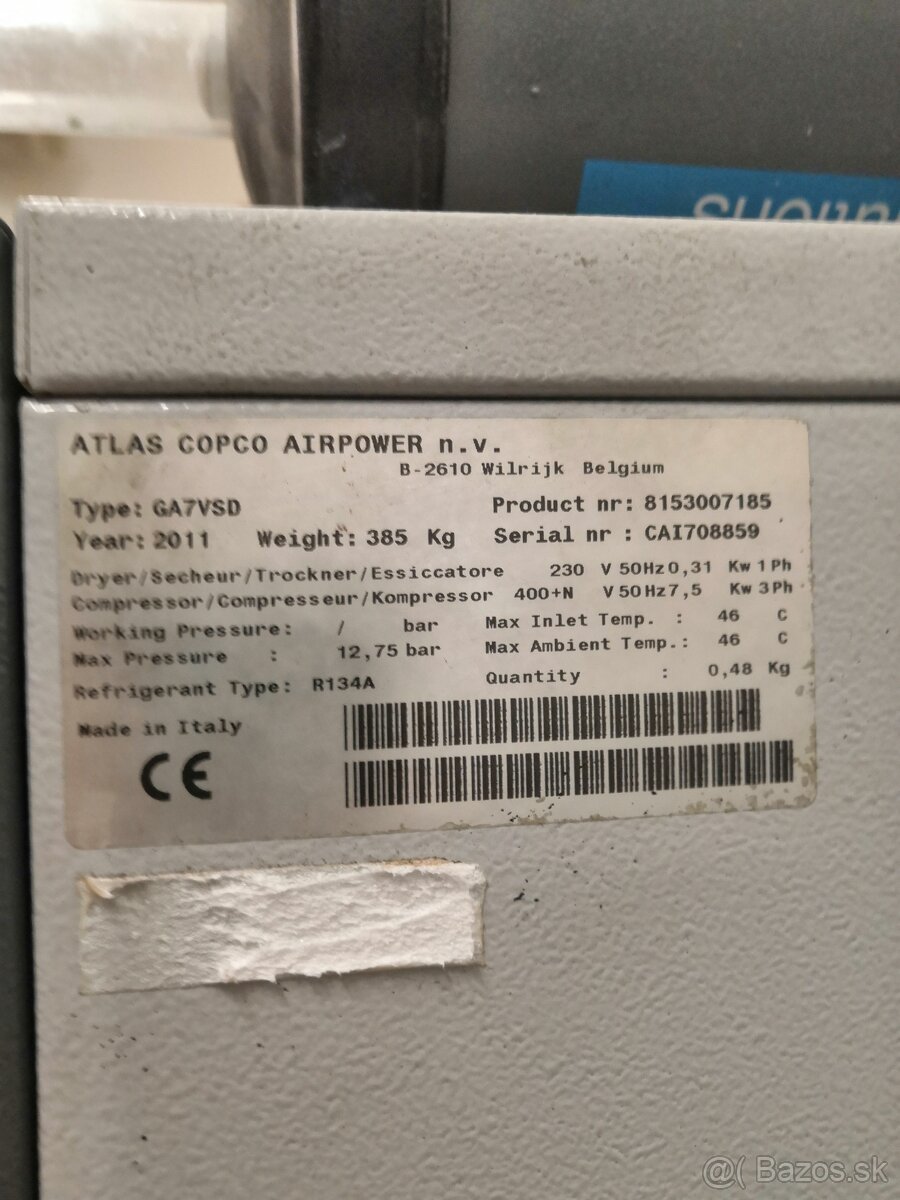Kompresor Atlas Copco.