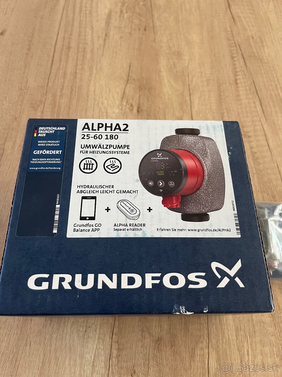 Obehové čerpadlo Grundfos ALPHA2 25-60 180mm – nové