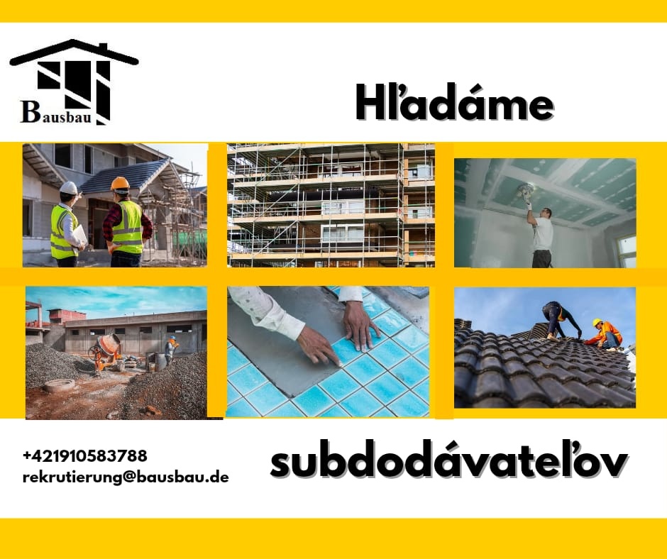 🔧 HĽADÁME SUBDODÁVATEĽSKÉ FIRMY PRE STAVEBNÉ PROJEKTY V NEM