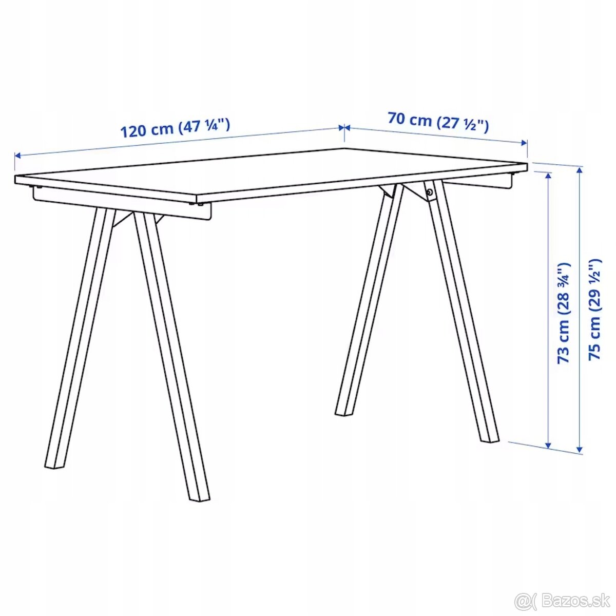 Ikea kancelársky stôl TROTEN