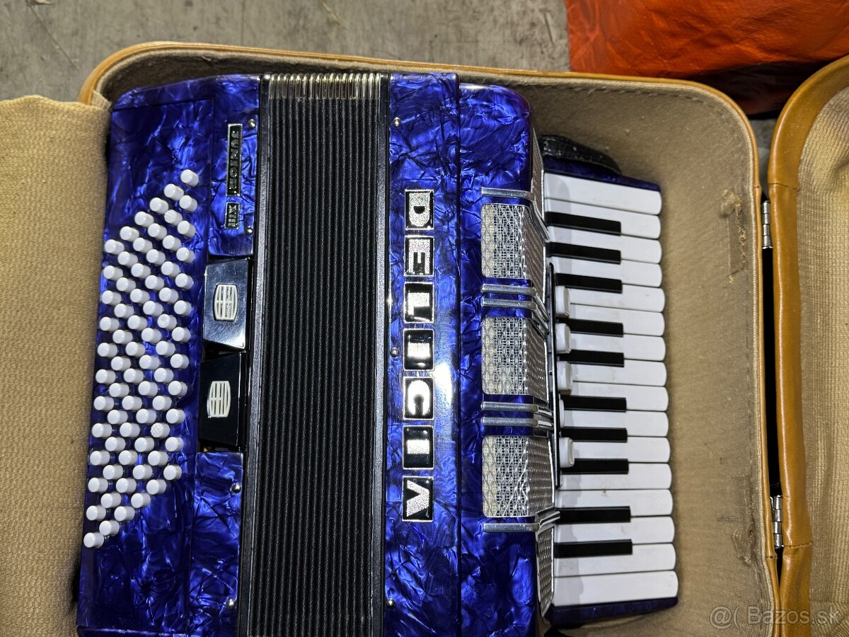 Akordeon Delicia Junior XIII 72 basovy velmi malo pouzivany