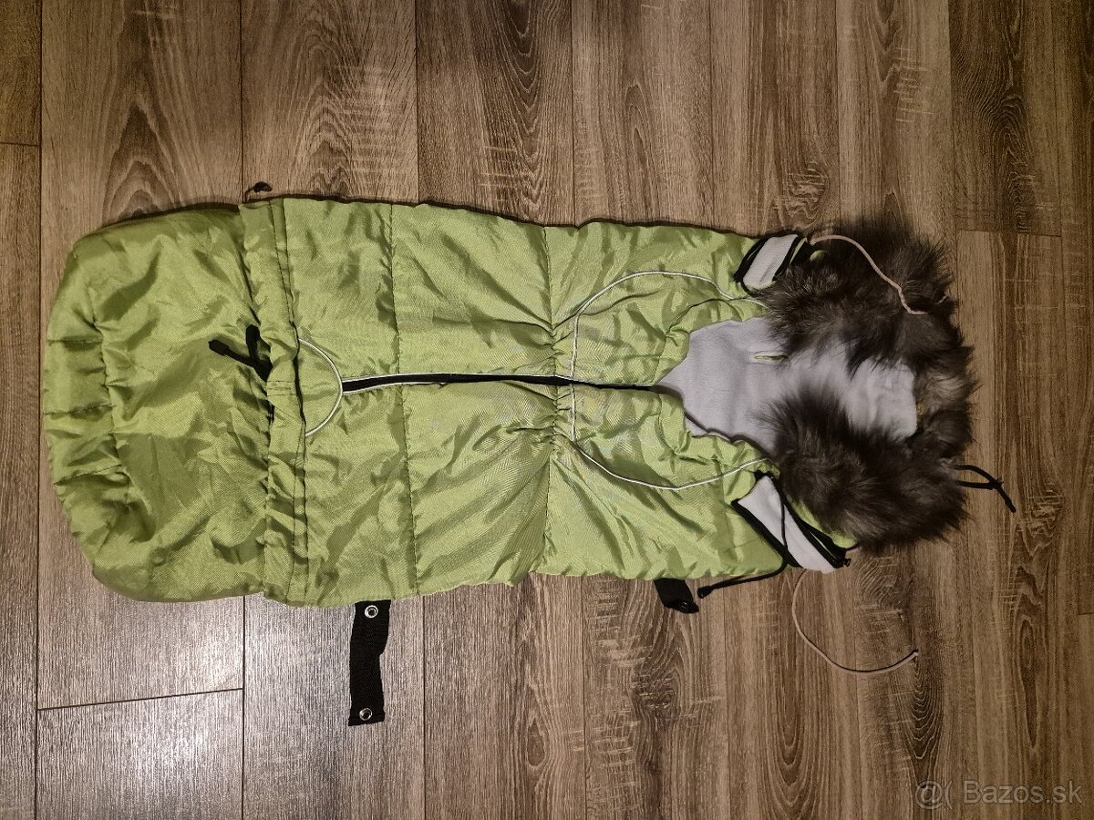 TAKO Fusak 4v1 zelený s kožušinou