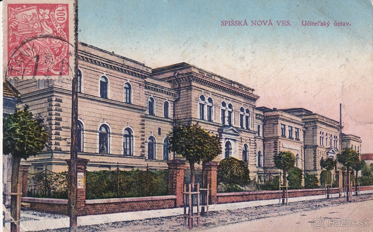 Stará pohľadnica Spišská Nová Ves, Učiteľský ústav