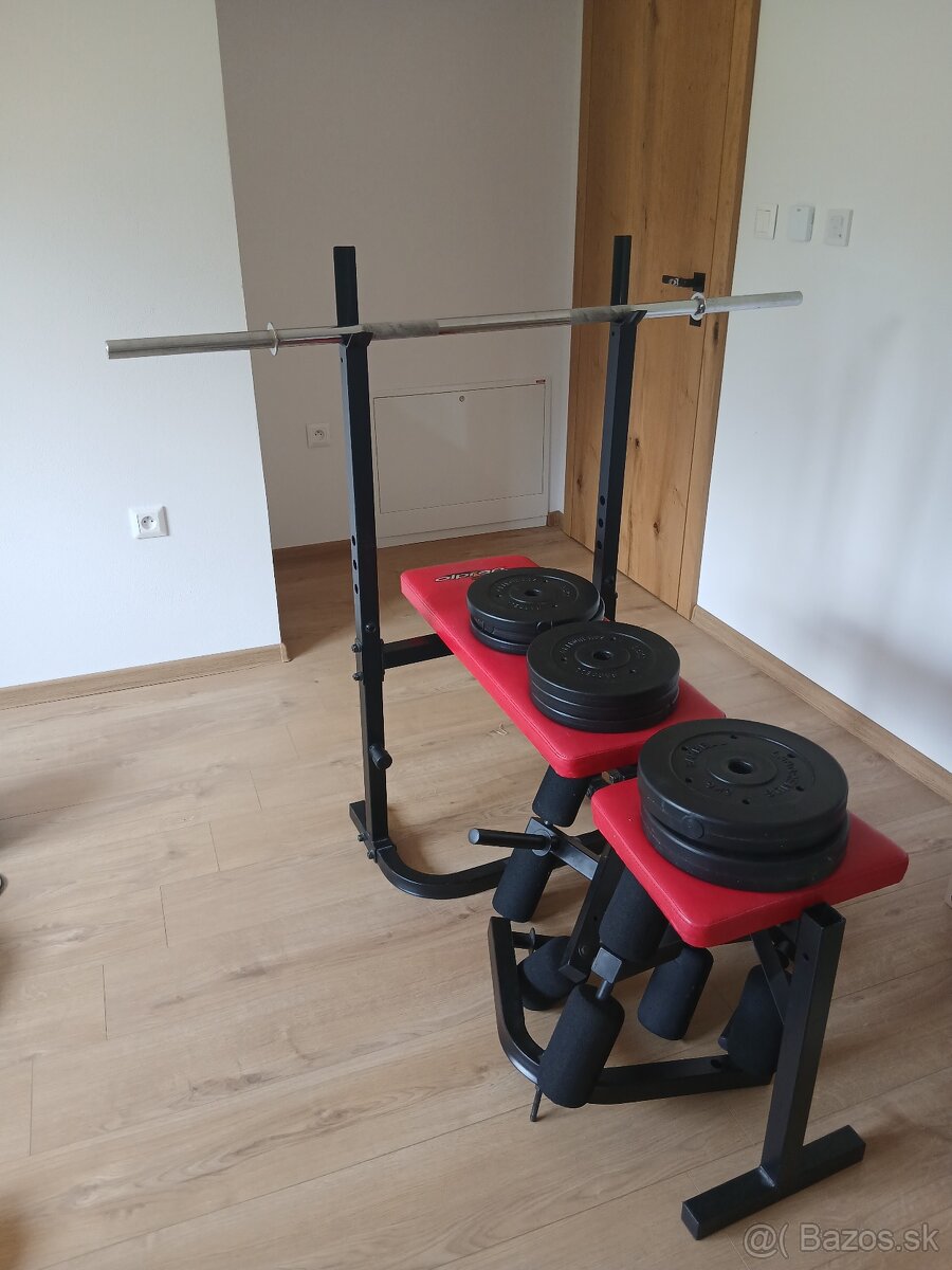 Lavička na cvičenie plus set činiek