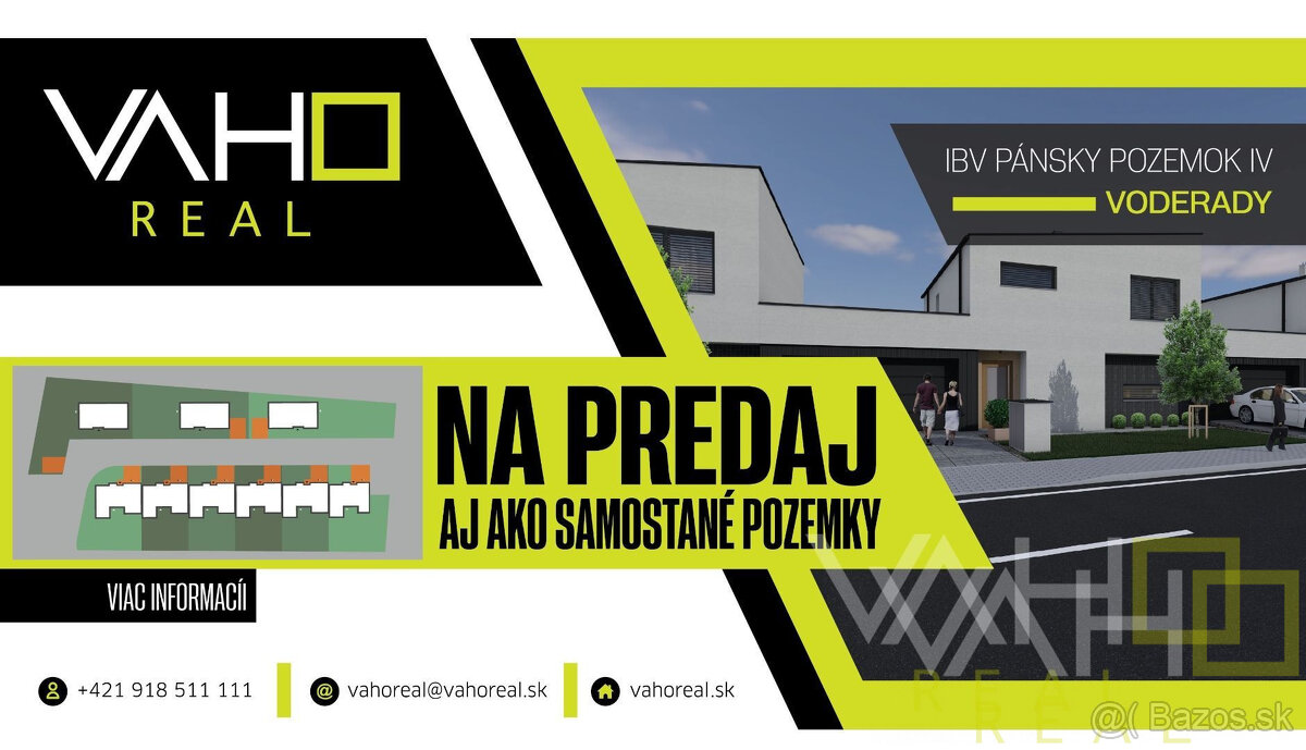 Exkluzívna ponuka stavebných pozemkov v obci Voderady – len
