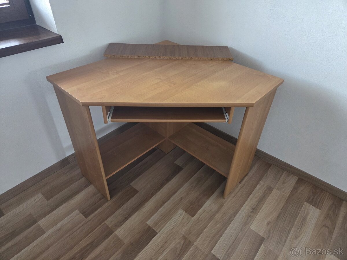 PC stol rohový písací stolík