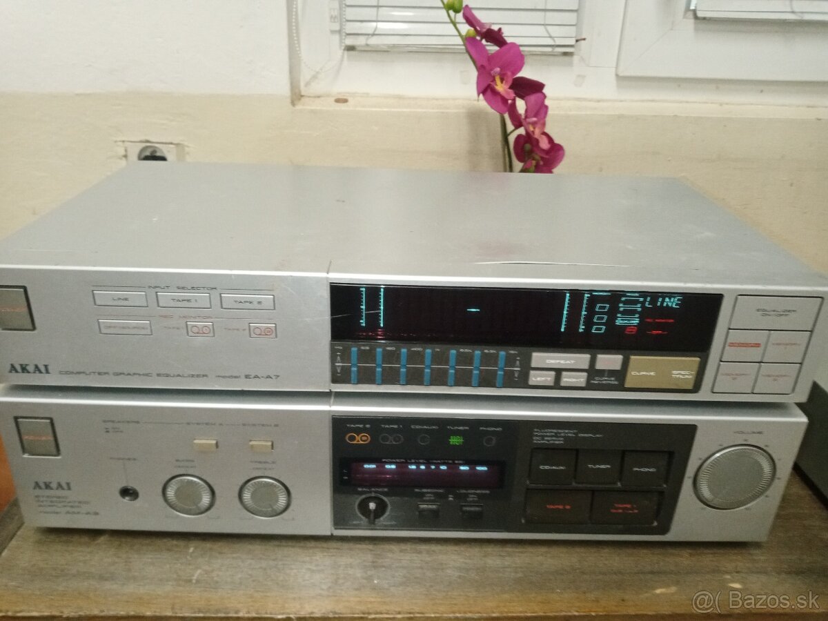 Predám hifi zostavu Akai stereo amplifer AM-A3 a Akai EA-A7