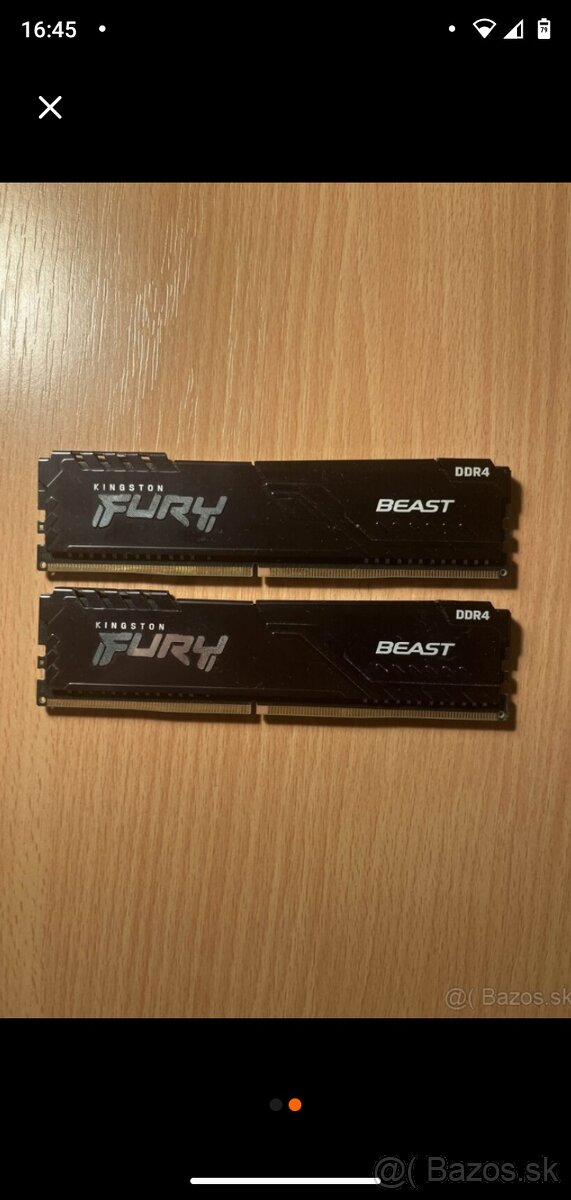 Kingston FURY Beast 16 GB (2×8 GB) DDR4 3200 MHz