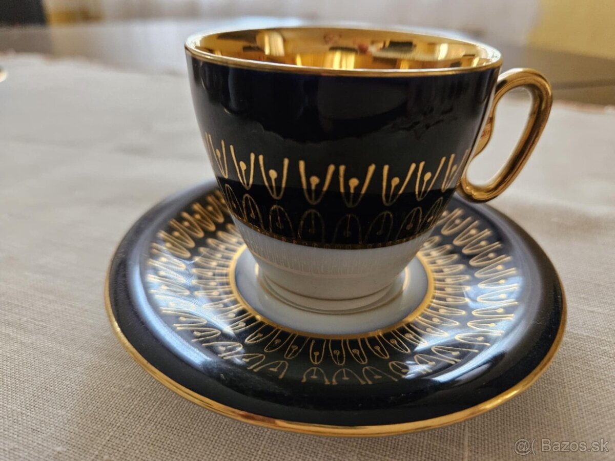 Sada kávových šálok - tmavo modré