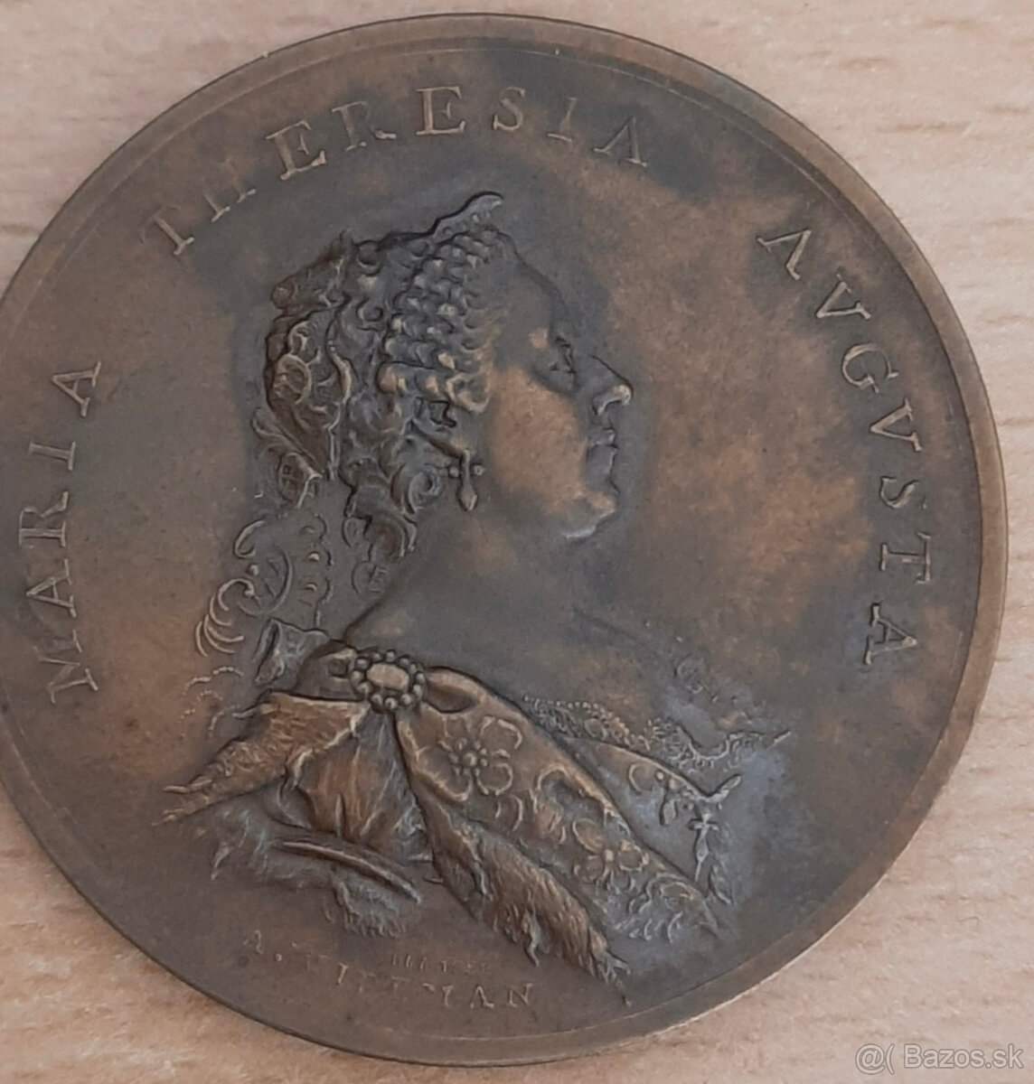 korunovačná medaila z korunovácie Maria Theresia z 25.6.1741