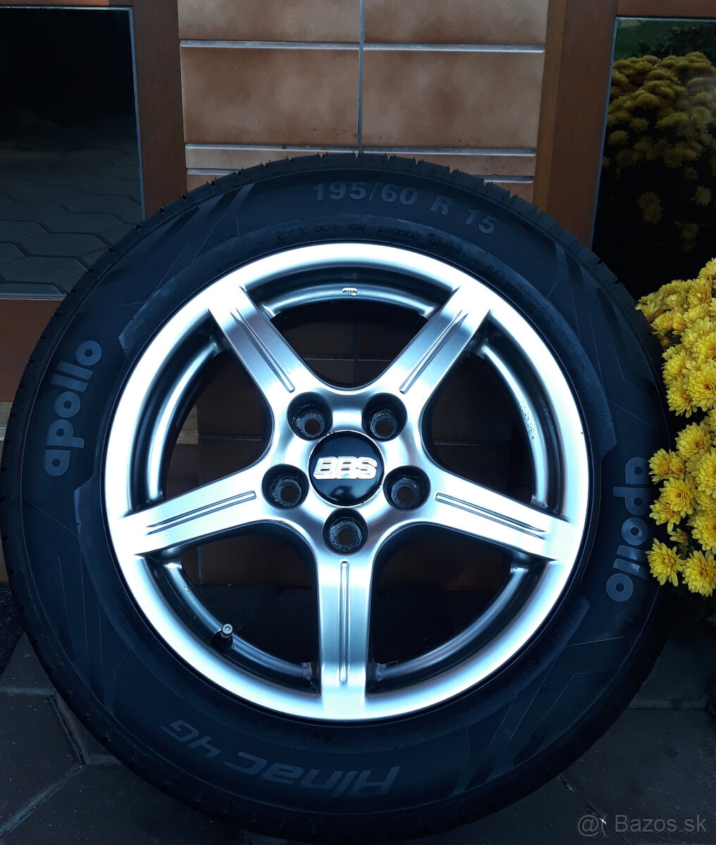 alu R15 5x110, Opel Astra, (+pneu 195/60, takmer NOVÉ)