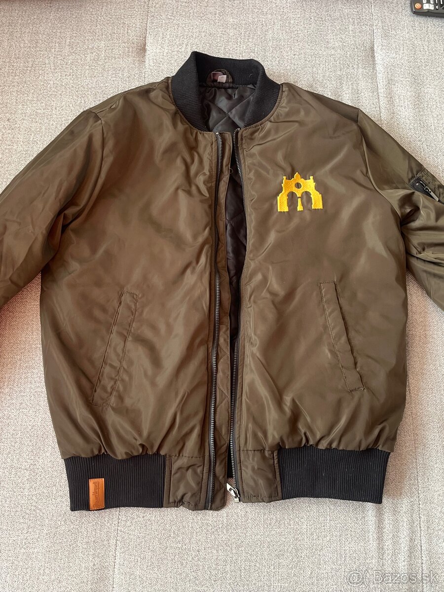 Pánska bunda bomber Pilsner Urquell zelená