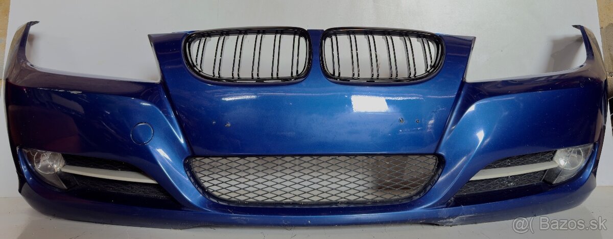 BMW E90/ E91 kompletný predny nárazník, montego blue, A51