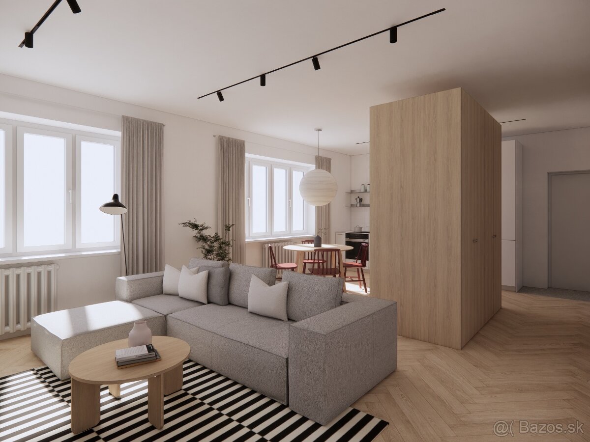 Kompletne moderne zrekonštruovaný 3-izbový byt v centre