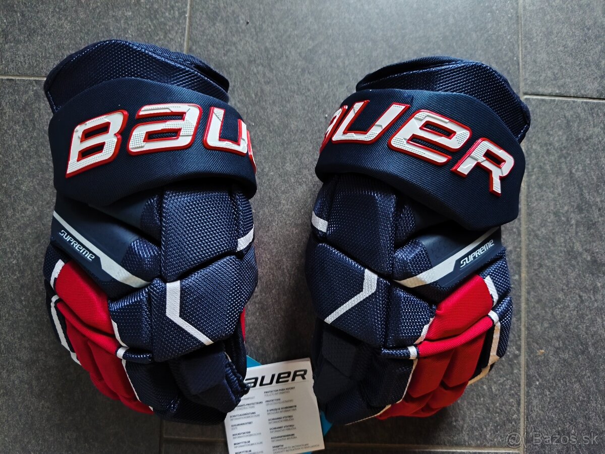 Rukavice BAUER Mach červeno/modré 13"