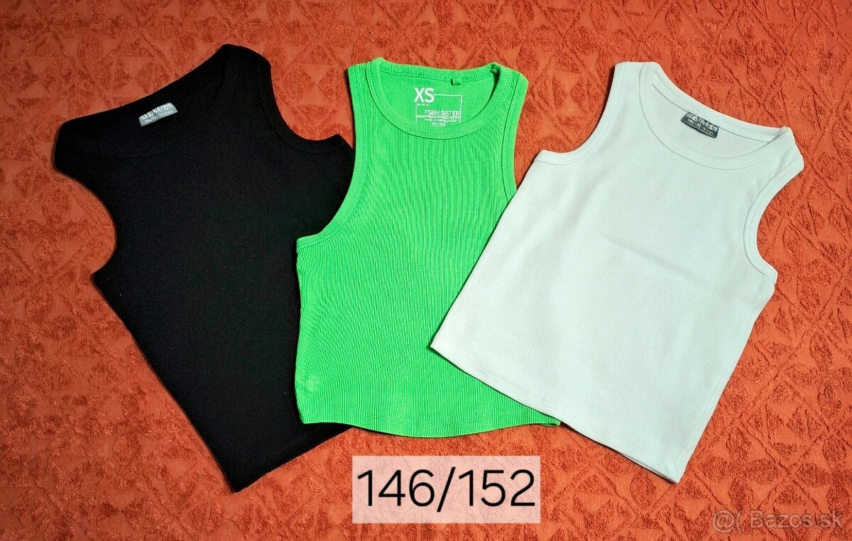 Dievčenské tričká bez rukávov 146/152