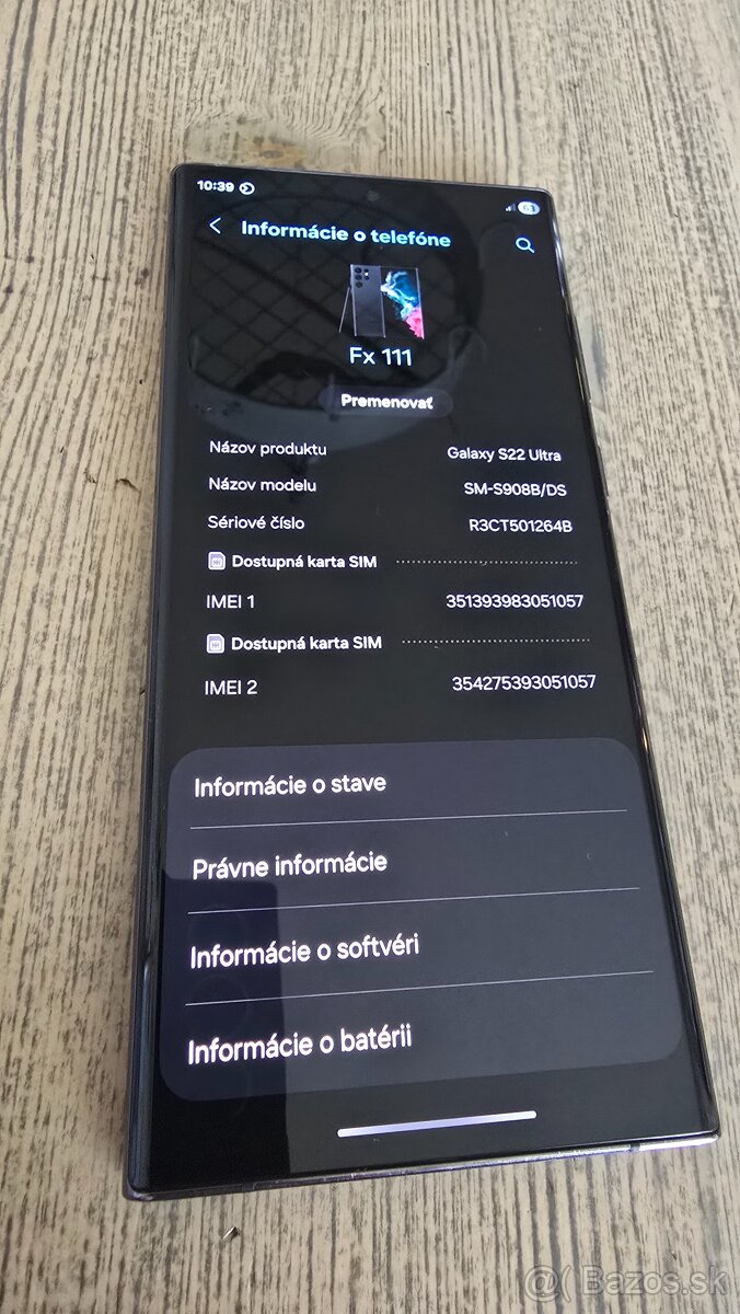 Samsung galaxy S22 ultra 8/128