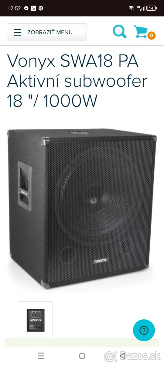 Vonyx aktívny Subwoofer
