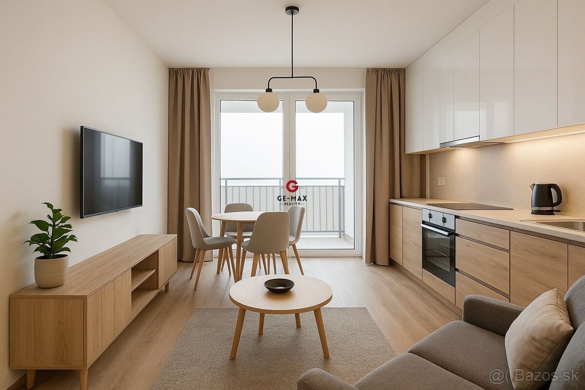 Novostavba Greenside – Štýlový 1,5-izbový byt s veľkou loggi
