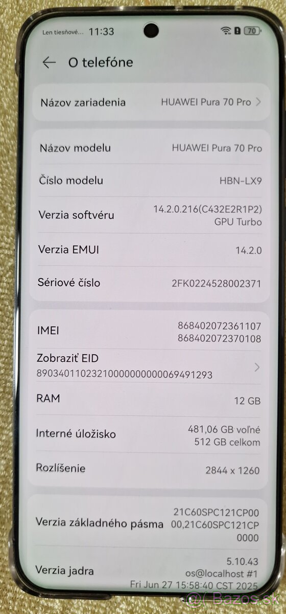 Huawei pura 70 Pro 12/512
