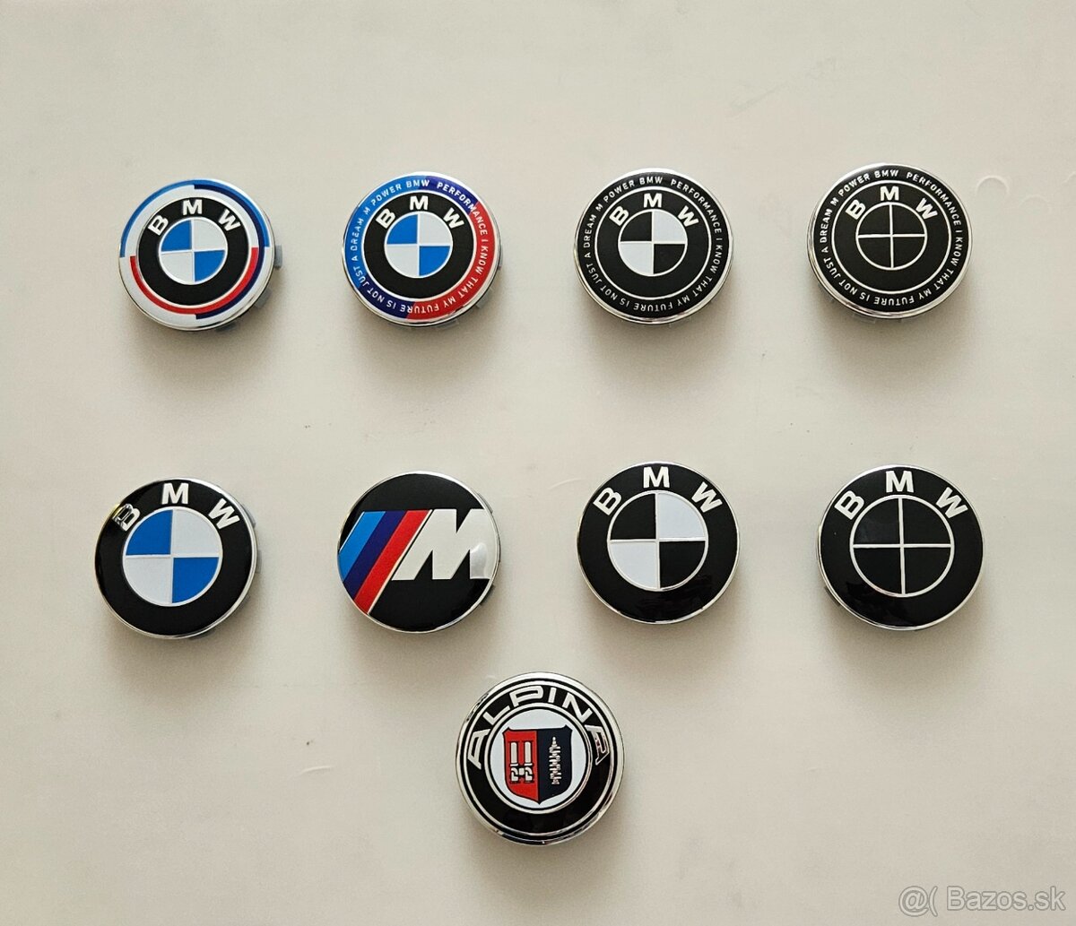 Středové krytky do kol BMW 68mm 60mm 56mm