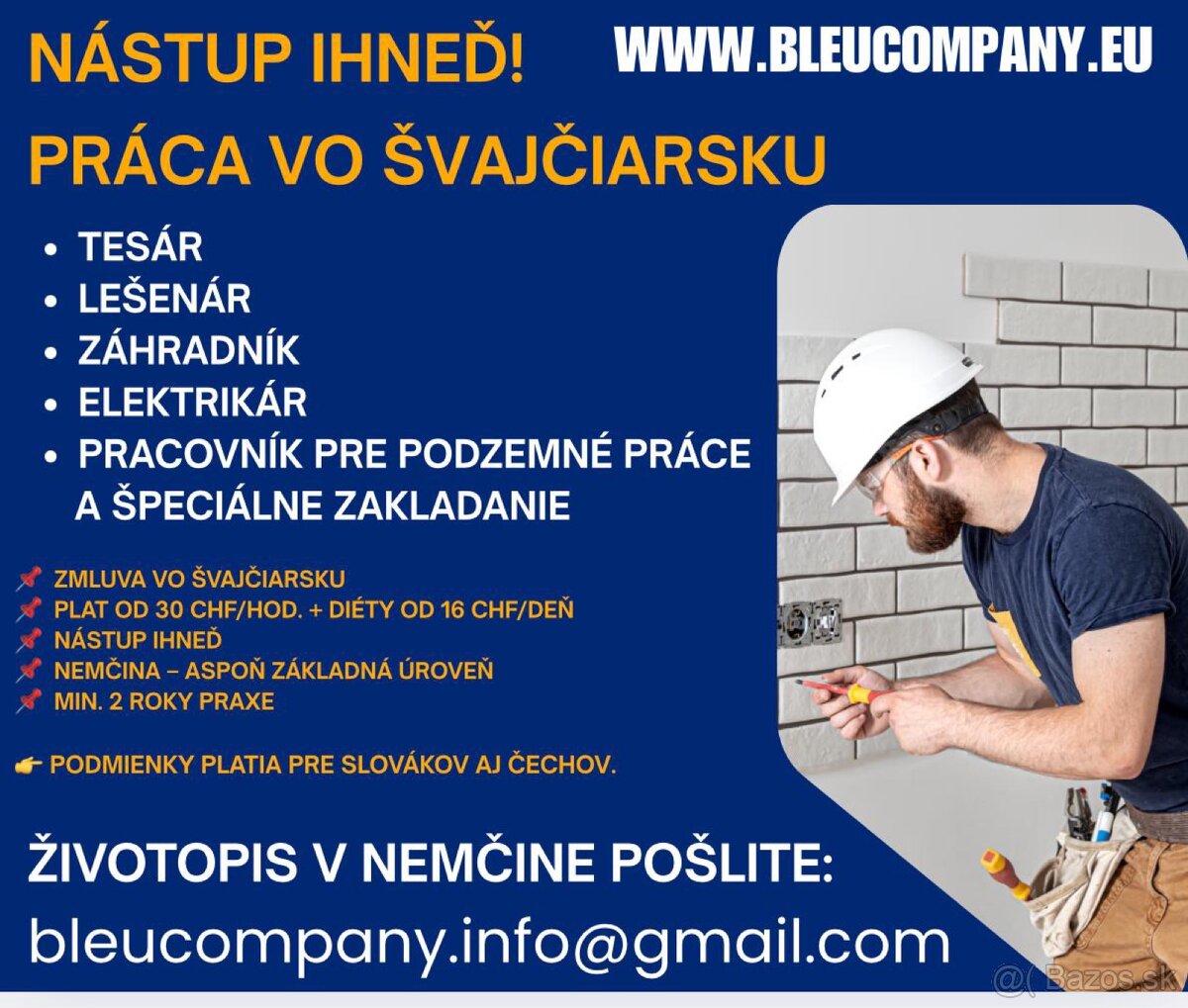 Práca vo Švajčiarsku: