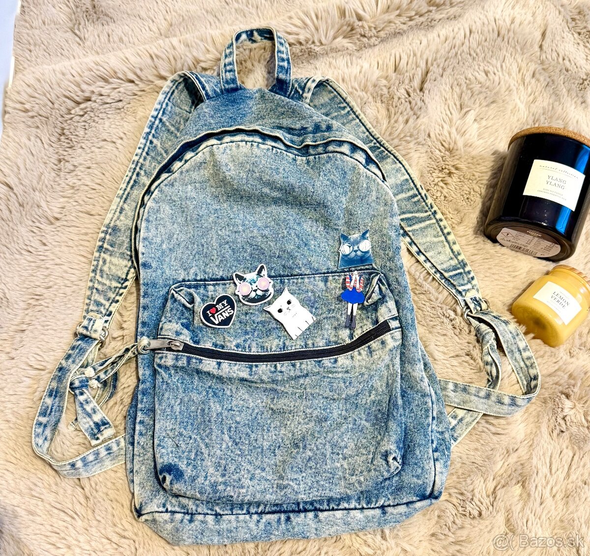 Mestský riflovy ruksak