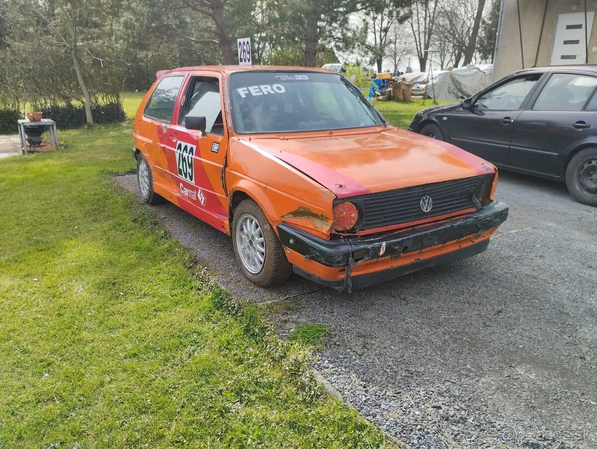 Predáme vyrámovanú karosériu VW Golf mk2 na autocross