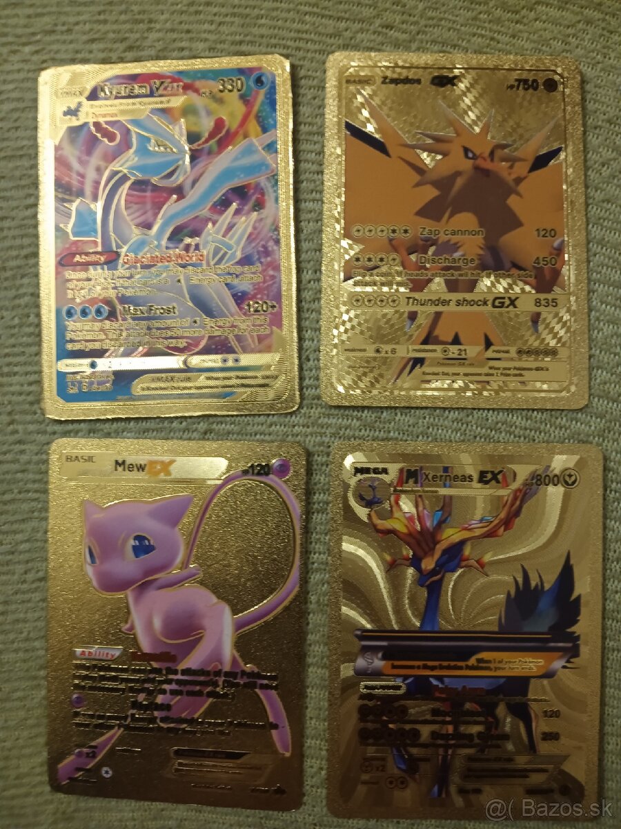 Zlaté pokémon karty